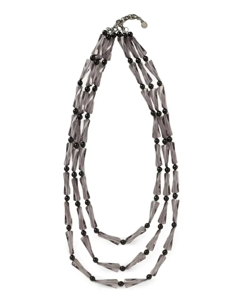 Emporio Armani beaded multi-strand necklace - Grau Grau