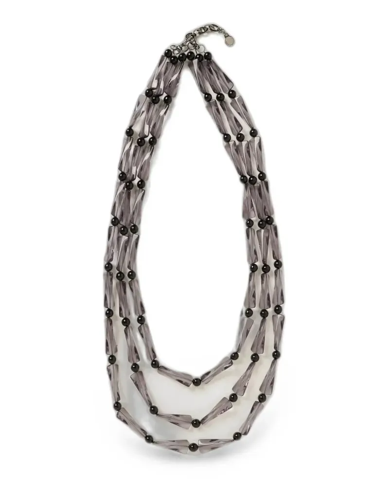 Emporio Armani beaded multi-strand necklace - Grau Grau
