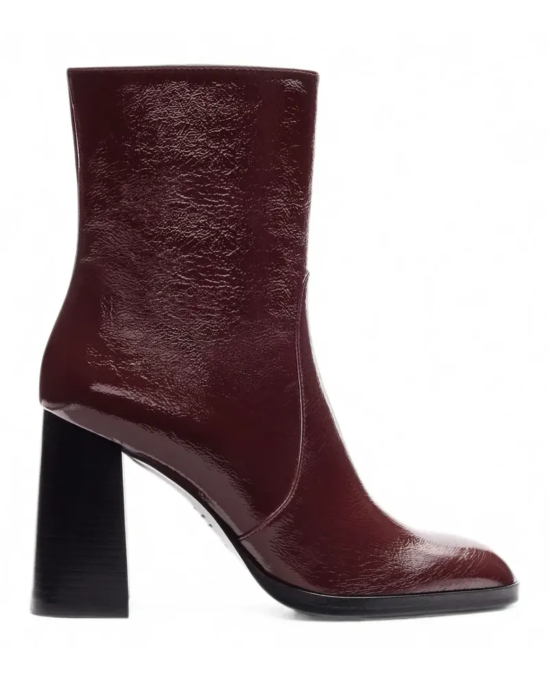 Stuart Weitzman Vera Stiefel mit Knitteroptik - Rot Rot