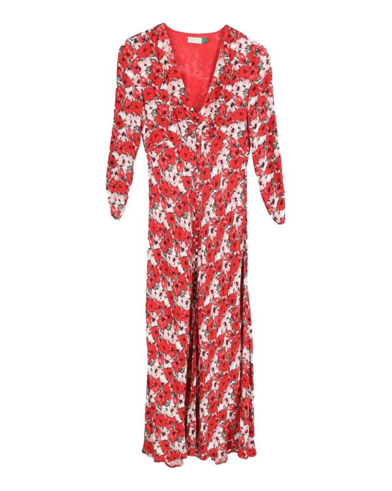 RIXO Katie floral-print midi dress - Rot Rot