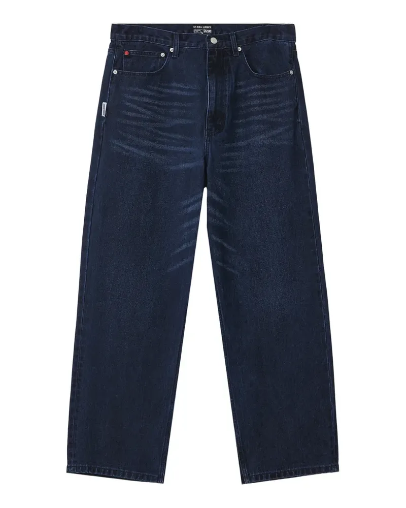 Izzue whiskered straight-leg jeans - Blau Blau