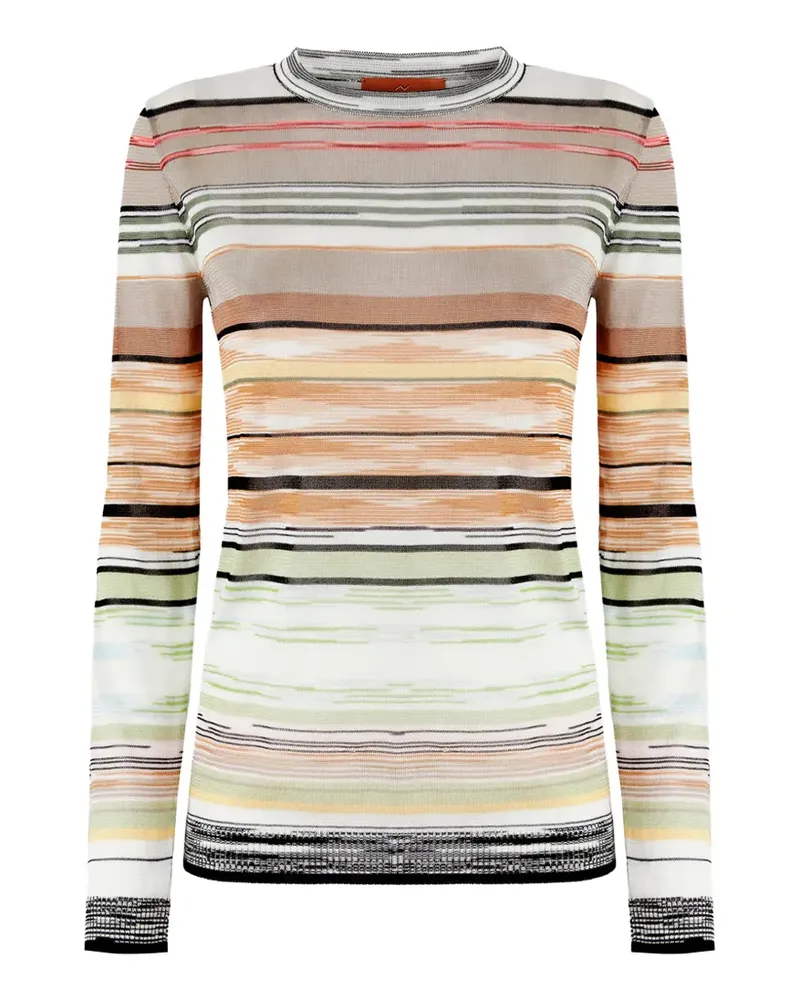 Missoni striped crew-neck sweater - Nude Nude
