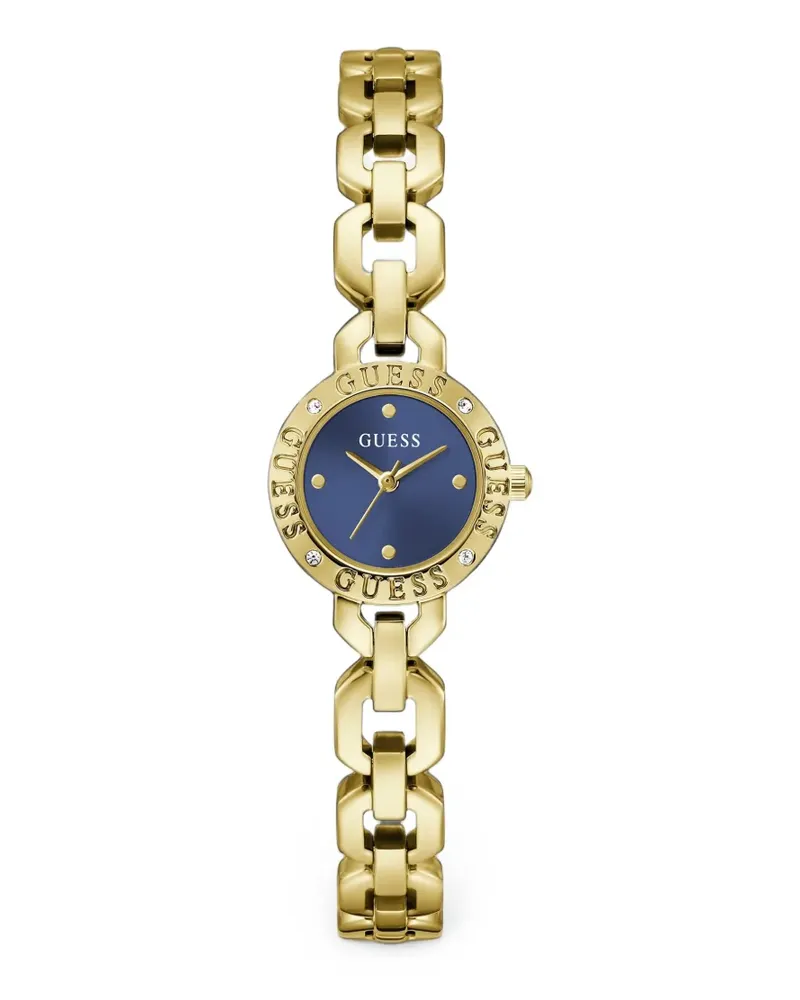 Guess Siren goldfarbene Analoguhr - Blau Blau