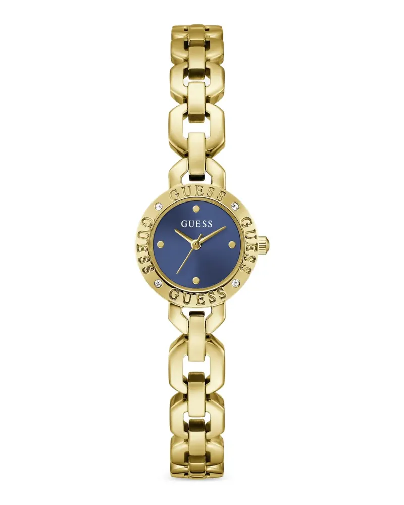 Guess Siren goldfarbene Analoguhr - Blau Blau
