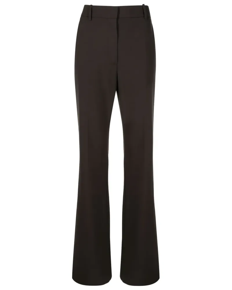 Valentino Garavani Ausgestellte High-Waist-Hose - Braun Braun