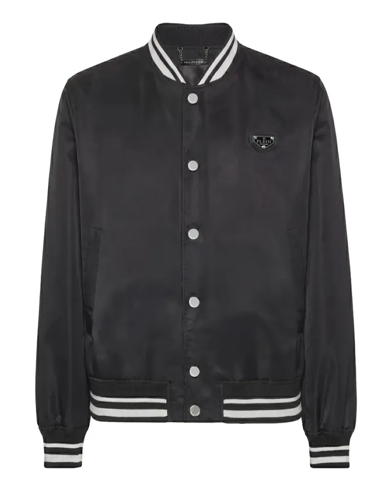 Philipp Plein Baseballjacke aus Nylon - Schwarz Schwarz