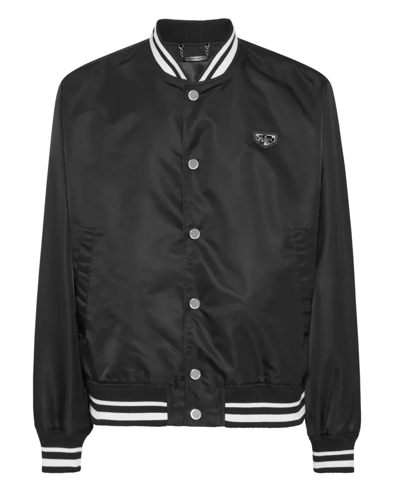 Philipp Plein Baseballjacke aus Nylon - Schwarz Schwarz