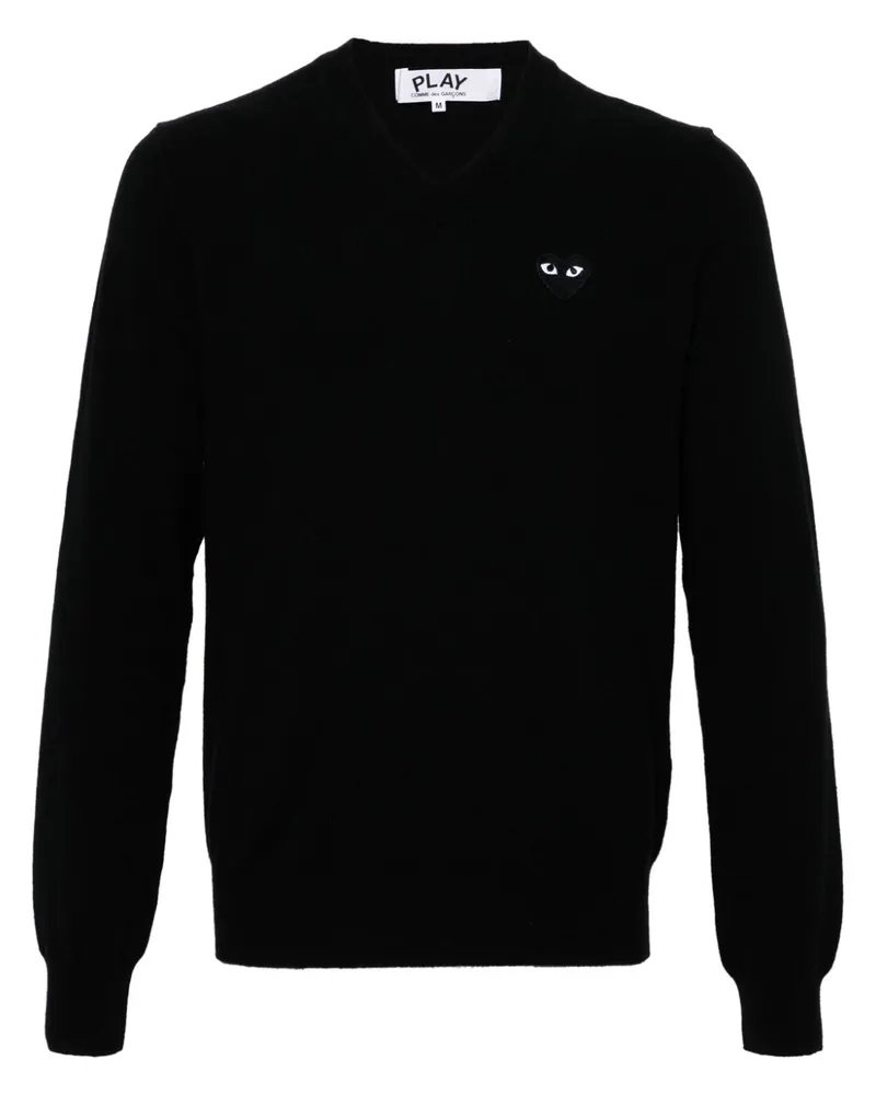 Comme des Garçons Pullover mit Herz-Patch - Schwarz Schwarz