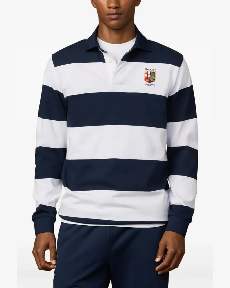 Hackett Gestreiftes London Rowing Club Poloshirt - Blau Blau
