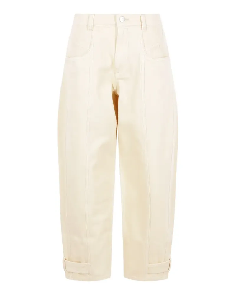 Isabel Marant Leja panelled tapered jeans - Nude Nude