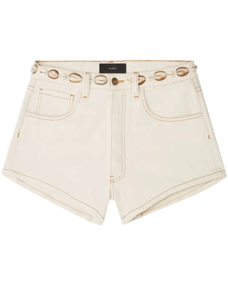 Alanui Ocean Dream Jeans-Shorts - Nude Nude