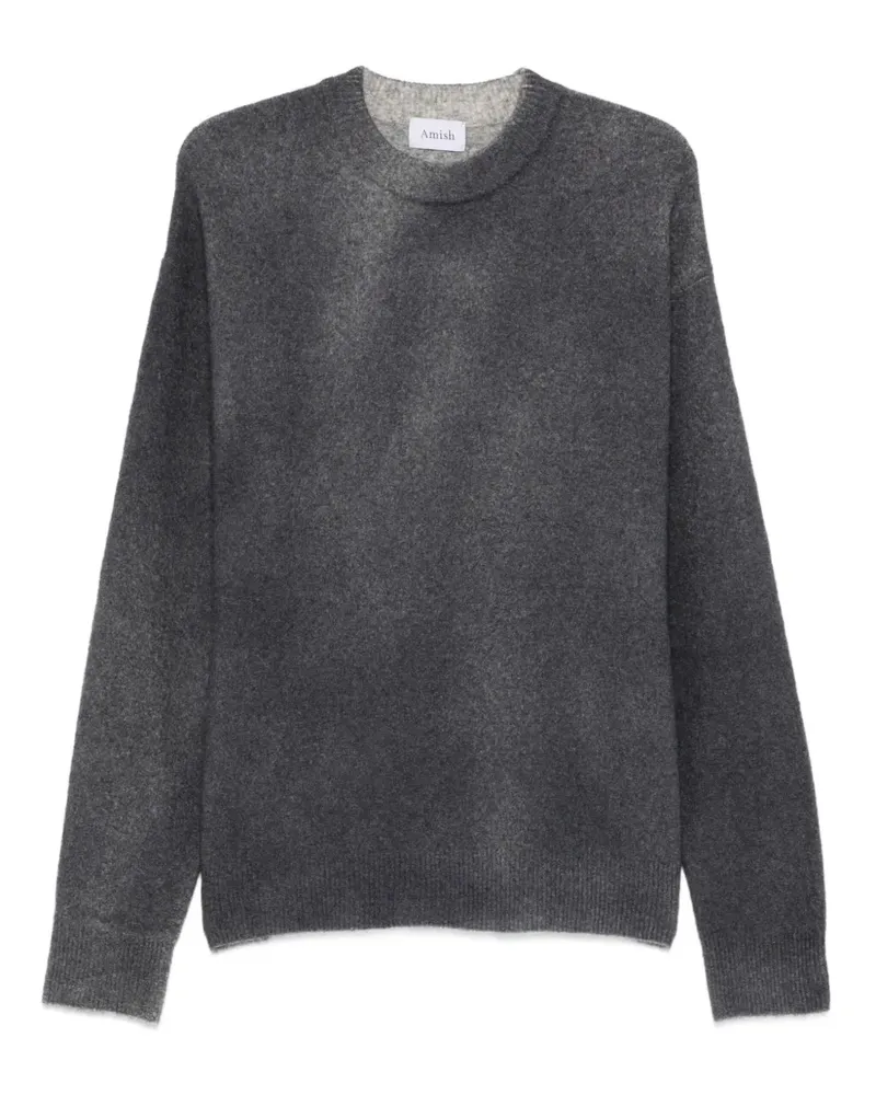 Amish Pullover mit Rundhalsausschnitt - Grau Grau