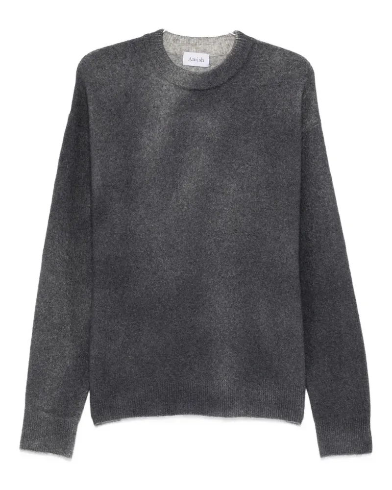 Amish crew-neck sweater - Grau Grau