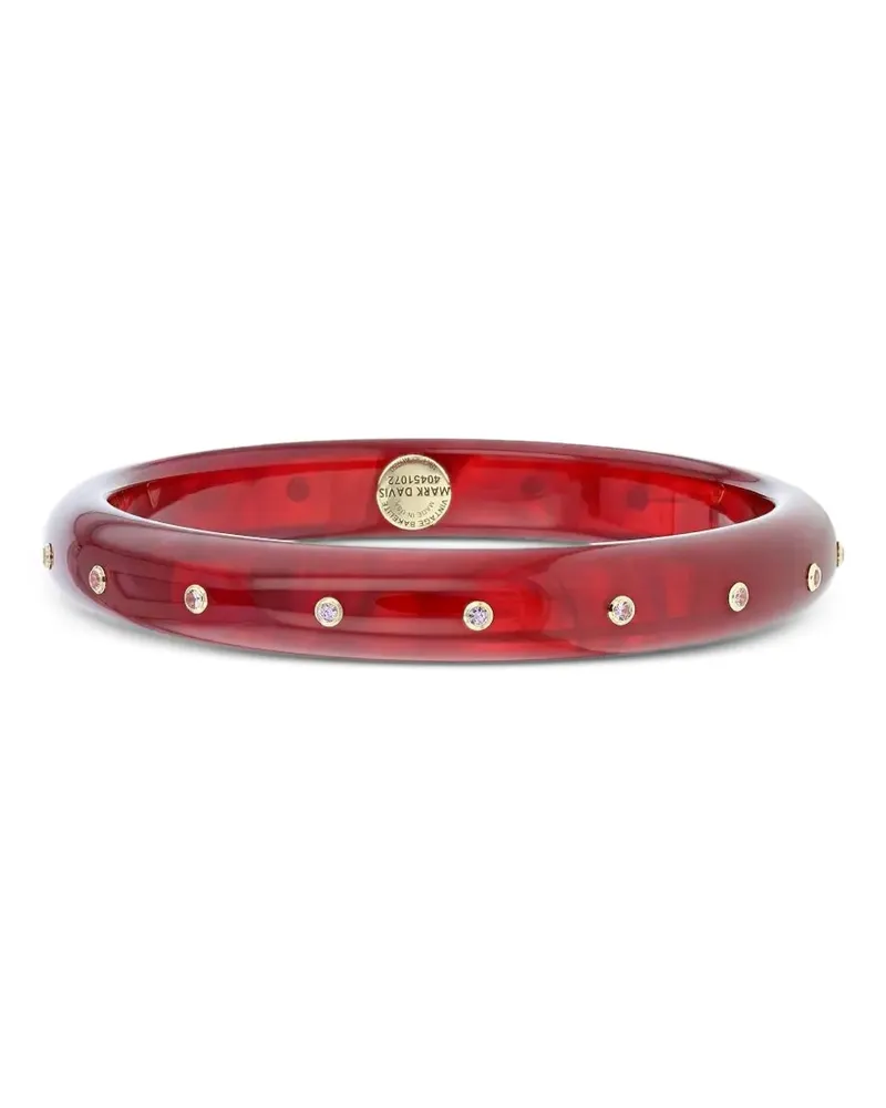 Mark Davis 18K yellow gold pink sapphire and diamond bangle Gold