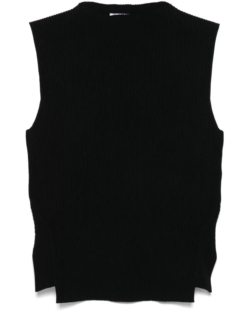 Victoria Beckham Gerippter Pullunder - Schwarz Schwarz