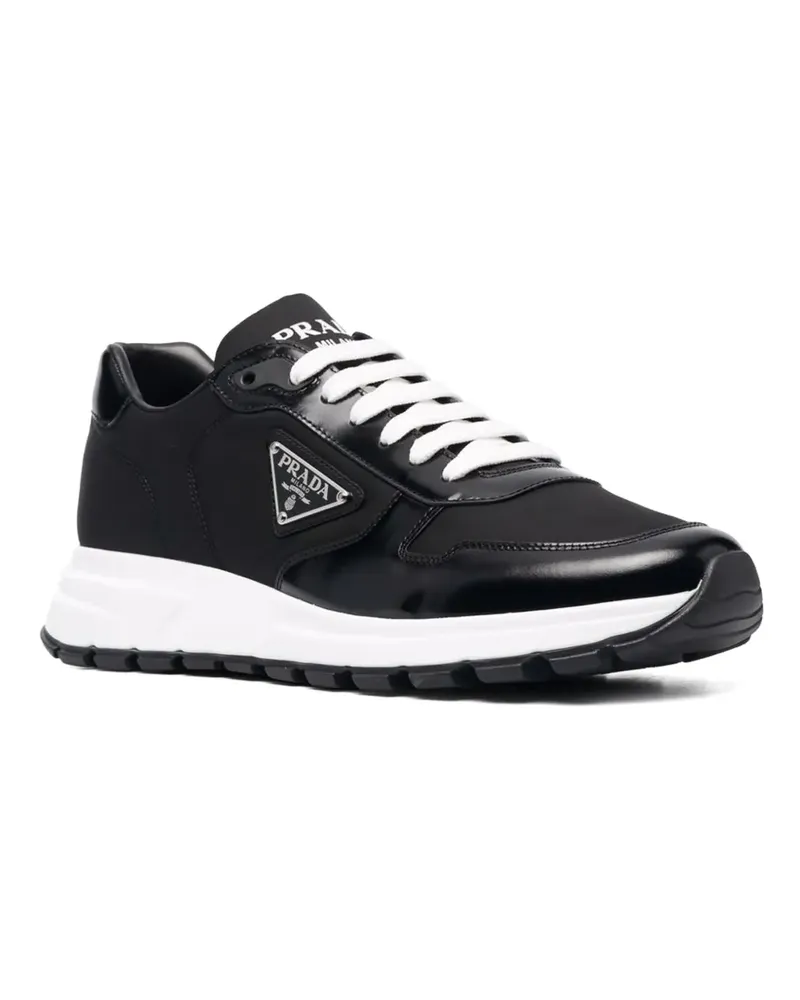 Prada Sneakers mit Ledereinsätzen - Schwarz Schwarz