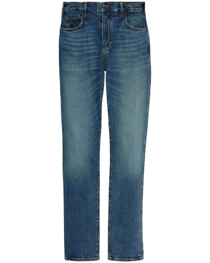 Emporio Armani Jeans mit Logo-Schild - Blau Blau