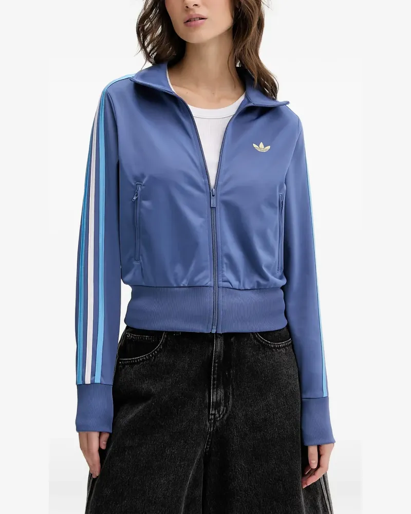adidas Firebird logo-embroidered striped track jacket - Blau Blau