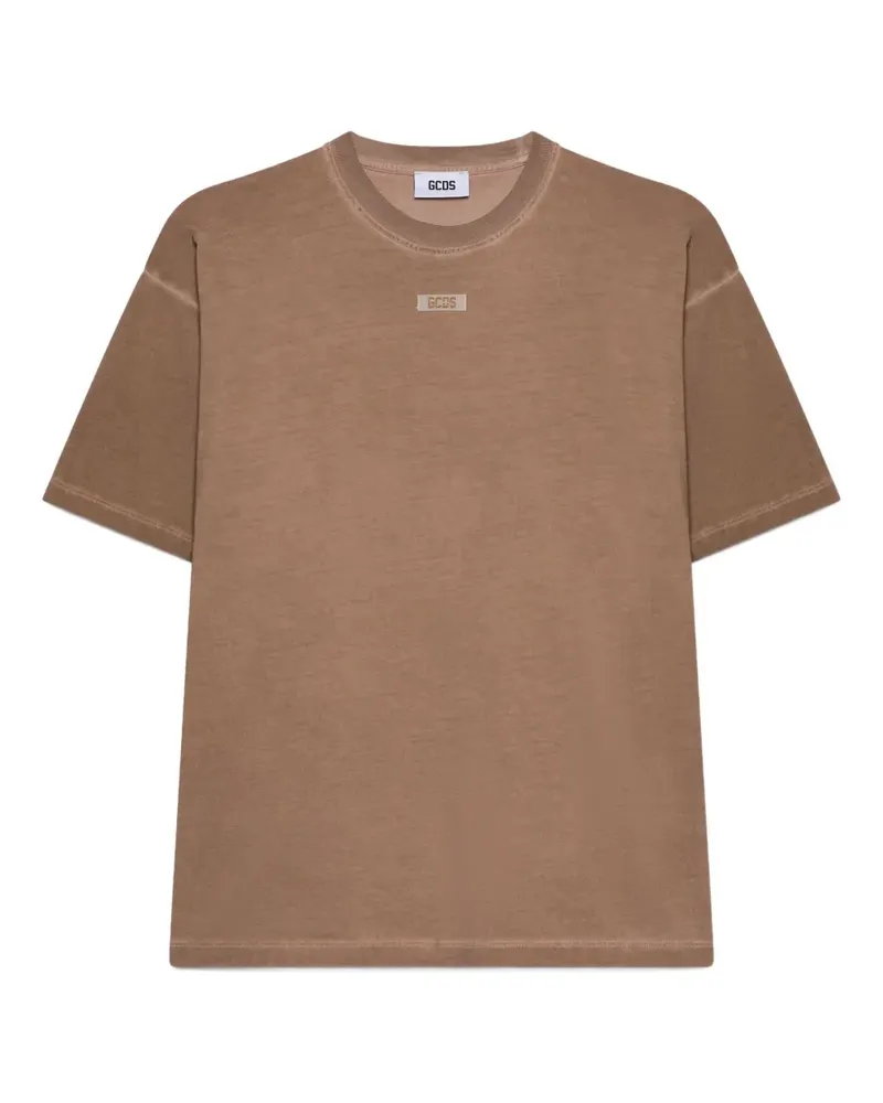 GCDS T-Shirt mit Logo-Detail - Braun Braun