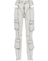 Elisabetta Franchi Skinny-Jeans mit hohem Bund Grau