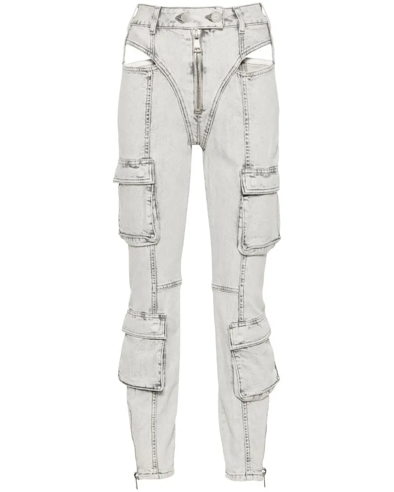 Elisabetta Franchi Skinny-Jeans mit hohem Bund Grau