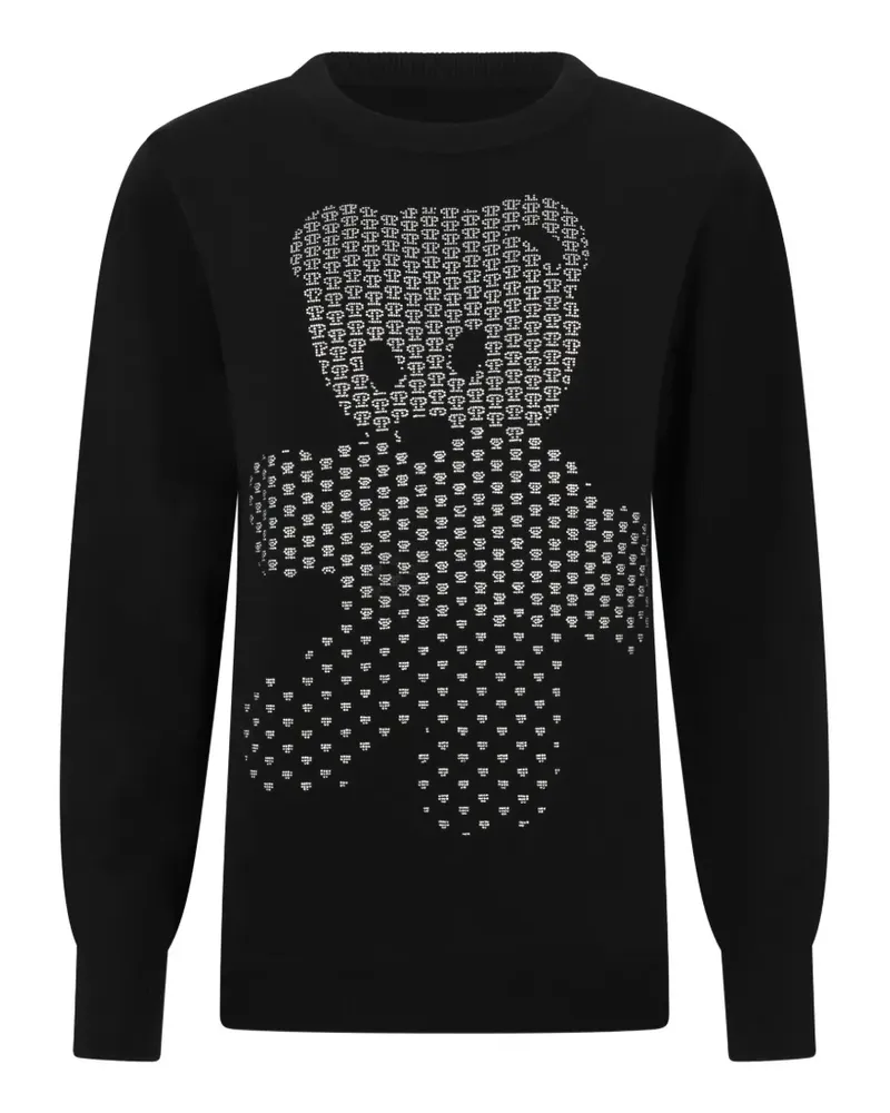 Philipp Plein Teddy Pullover mit Kristallen - Schwarz Schwarz