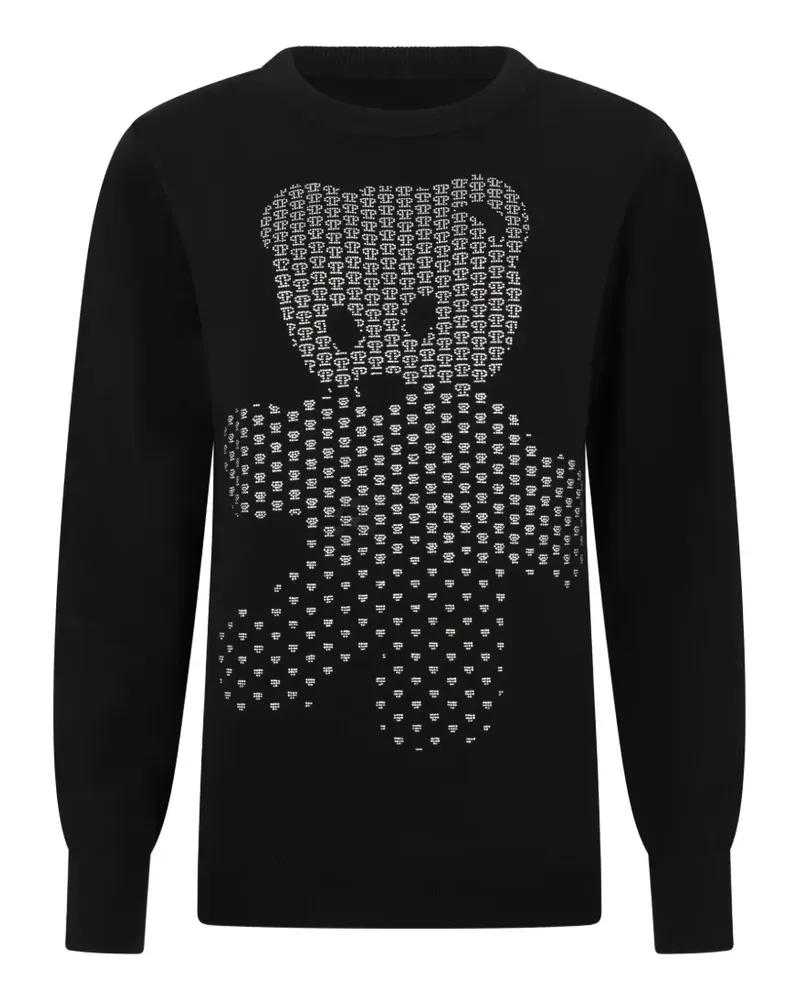 Philipp Plein Teddy Pullover mit Kristallen - Schwarz Schwarz