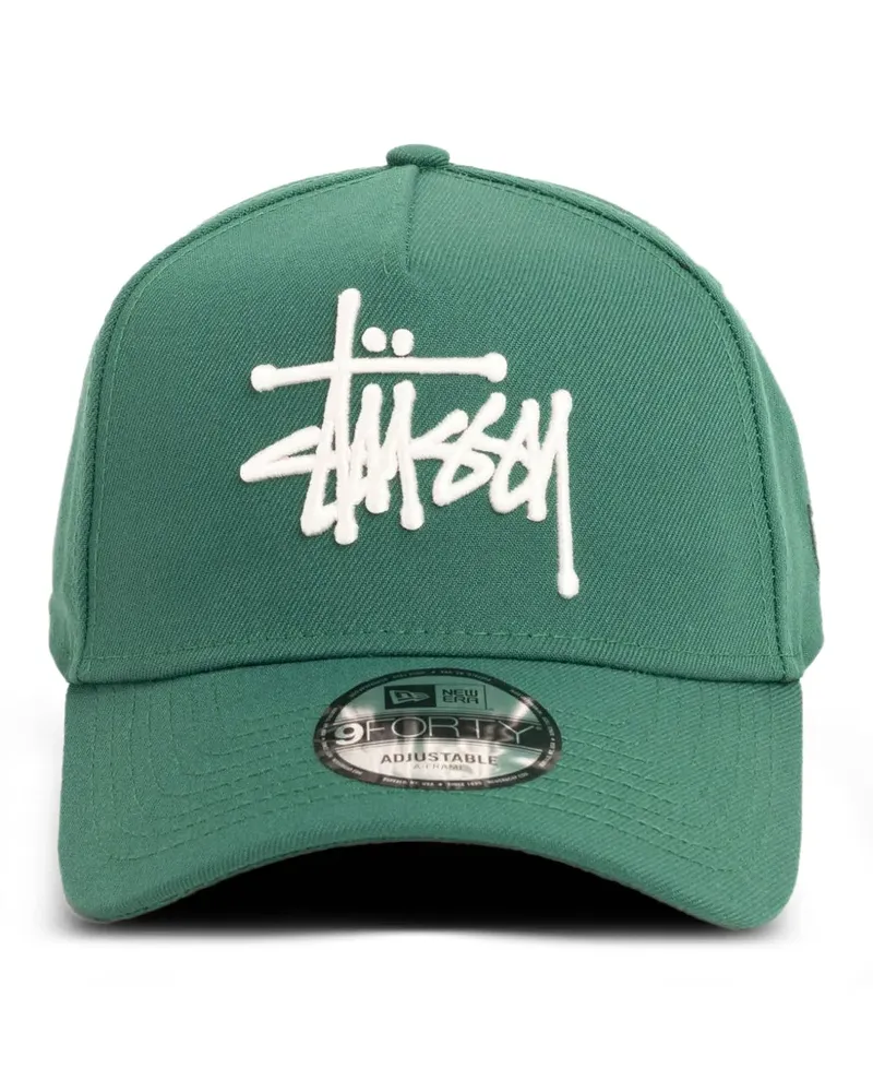 Stüssy x New Era 9FORTY Basic Strapback Baseballkappe - Grün Grün