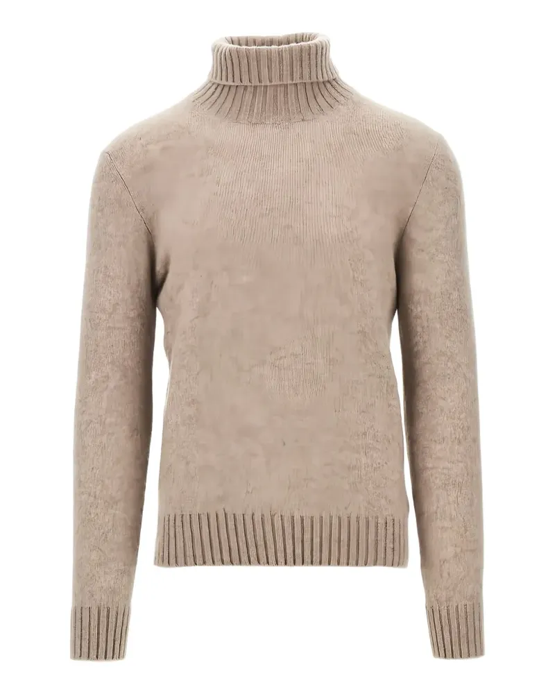 Piacenza Cashmere Gestrickter Rollkragenpullover - Nude Nude