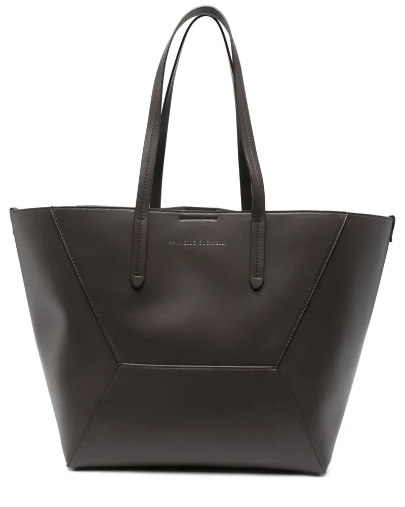 Brunello Cucinelli Kleiner BC Duo Tote Bag - Braun Braun