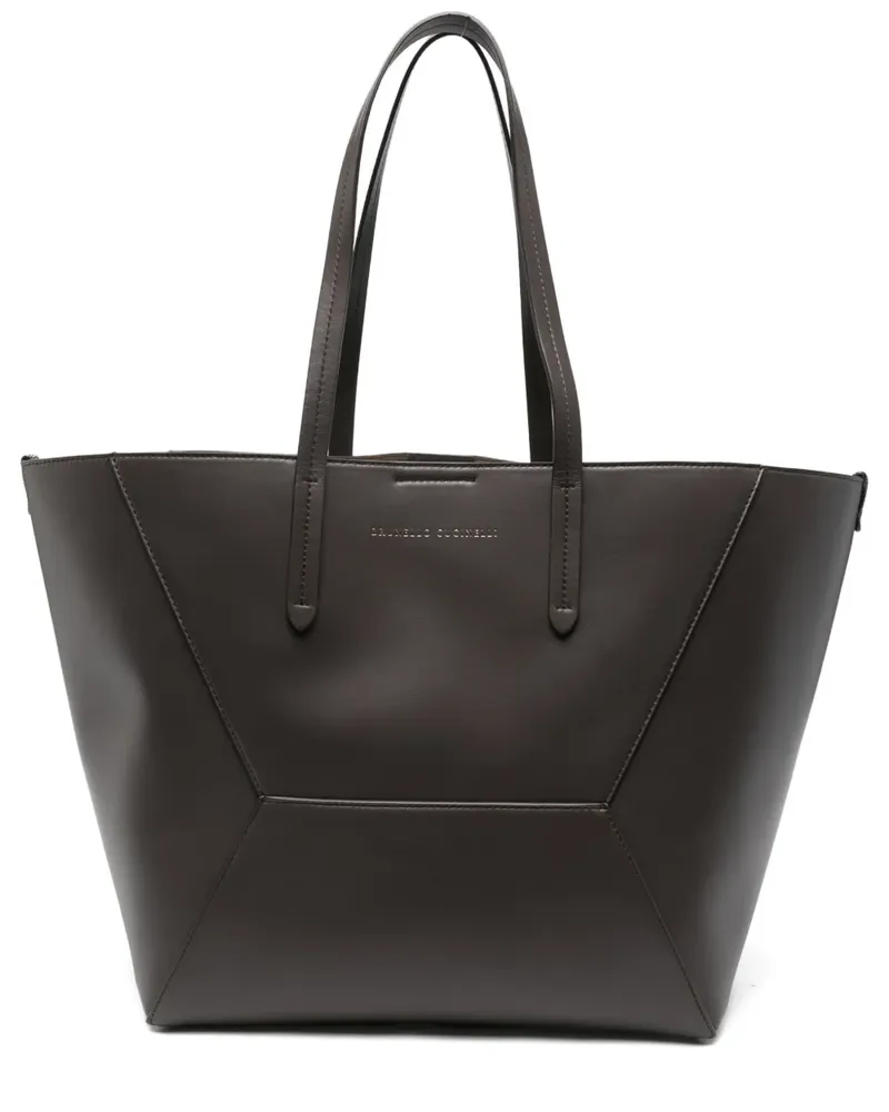Brunello Cucinelli Kleiner BC Duo Tote Bag - Braun Braun