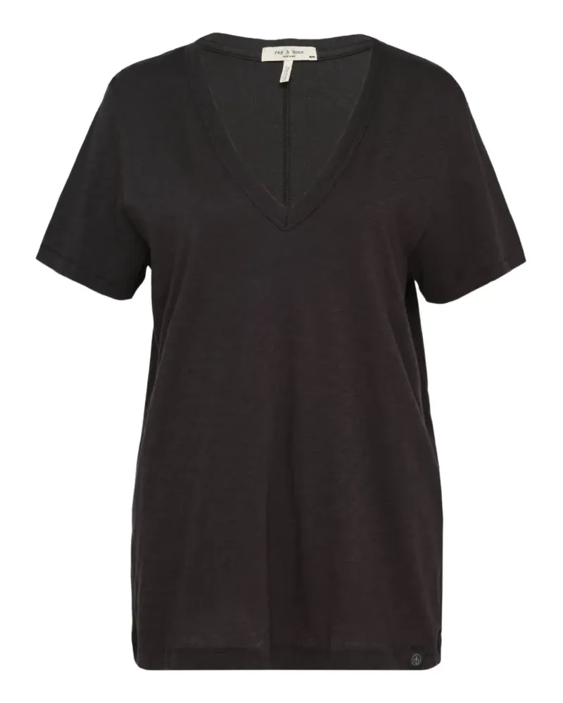 Rag & Bone T-Shirt mit Slub-Textur - Schwarz Schwarz