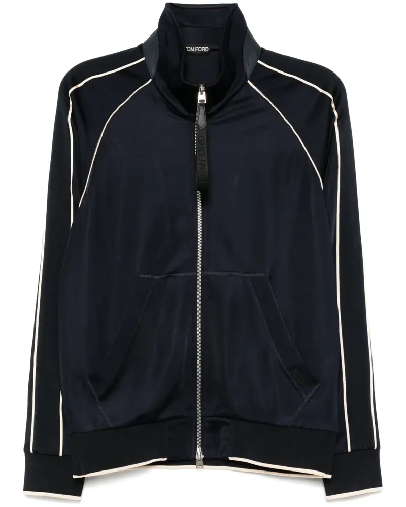 Tom Ford Sportjacke mit Paspeln - Blau Blau