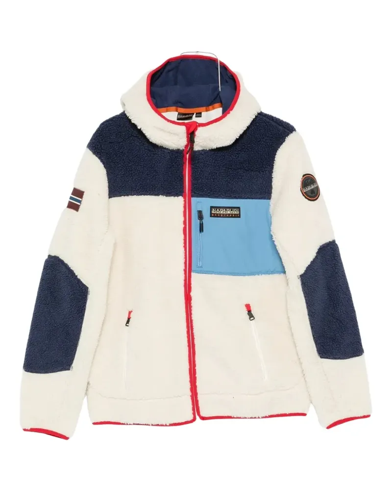 Napapijri colour-block fleece hoodie - Nude Nude