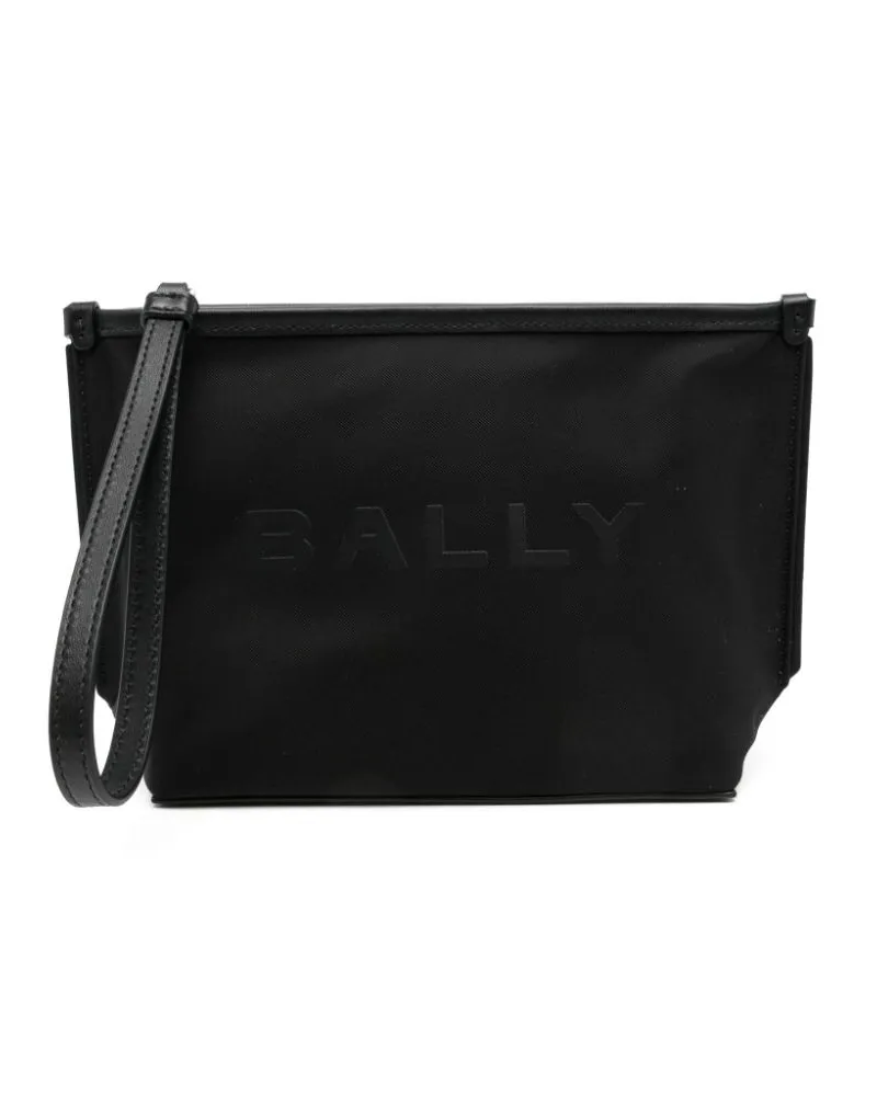 Bally Clutch mit Logo - Schwarz Schwarz
