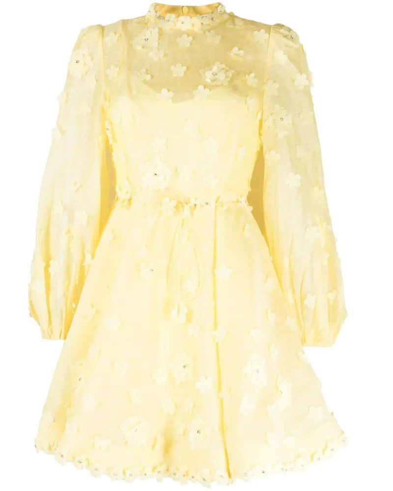 Zimmermann Matchmaker Lift Off Minikleid - Gelb Gelb