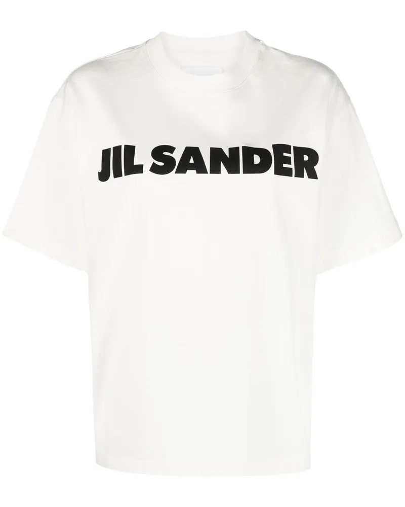 Jil Sander T-Shirt mit Logo-Print - Weiß Weiß