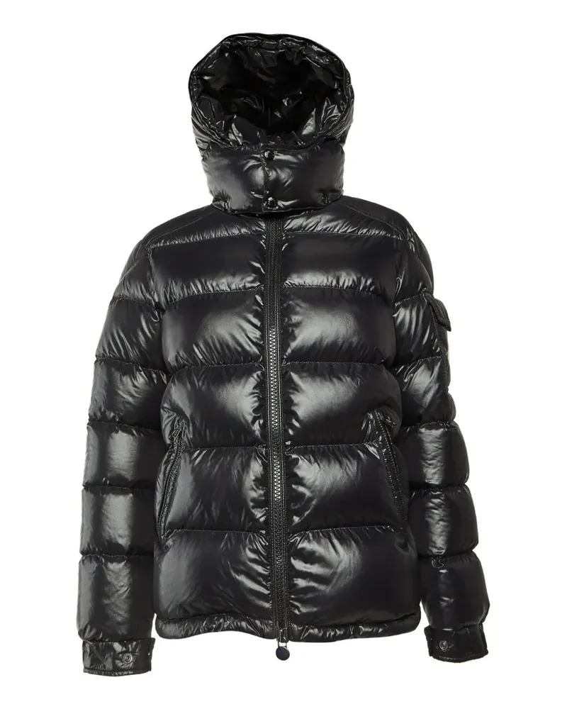 Moncler Gesteppte Maya Kapuzenjacke - Schwarz Schwarz