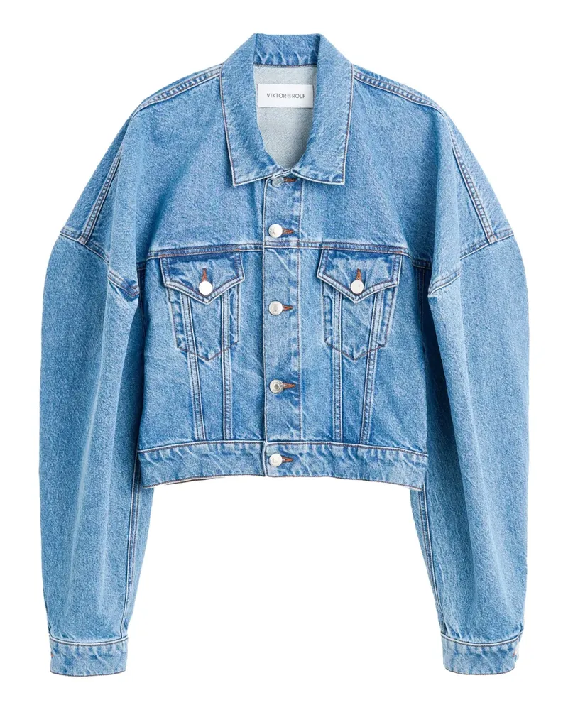 Viktor & Rolf Gekürzte Jeansjacke - Blau Blau