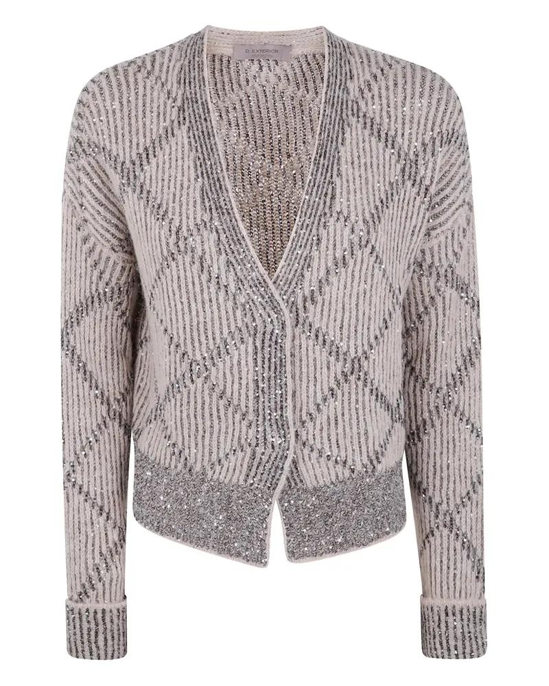 D.EXTERIOR Cardigan mit Pailletten - Nude Nude