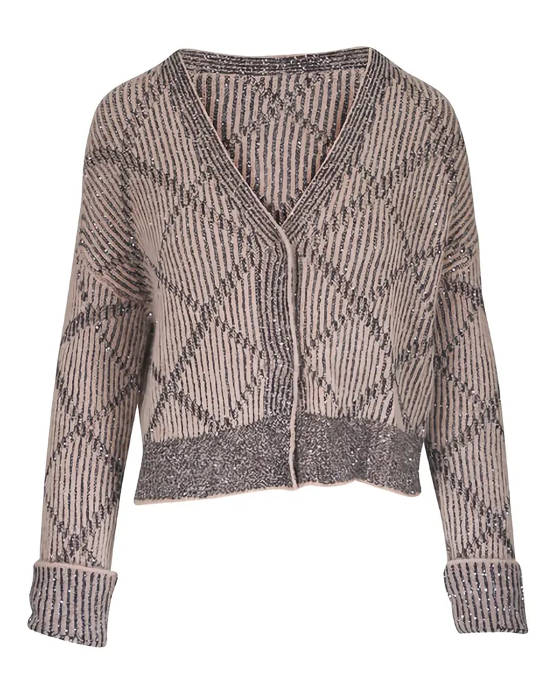 D.EXTERIOR Cardigan mit Pailletten - Nude Nude