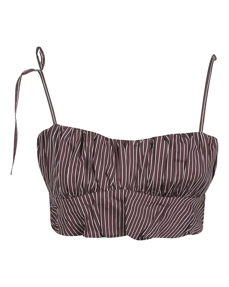 Faithfull The Brand Pelea pinstripe-pattern top - Rot Rot