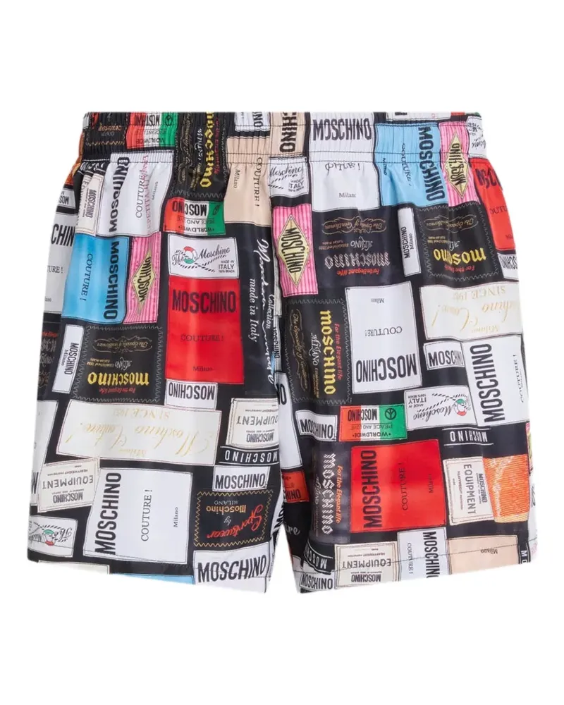 Moschino printed nylon swim briefs - Schwarz Schwarz