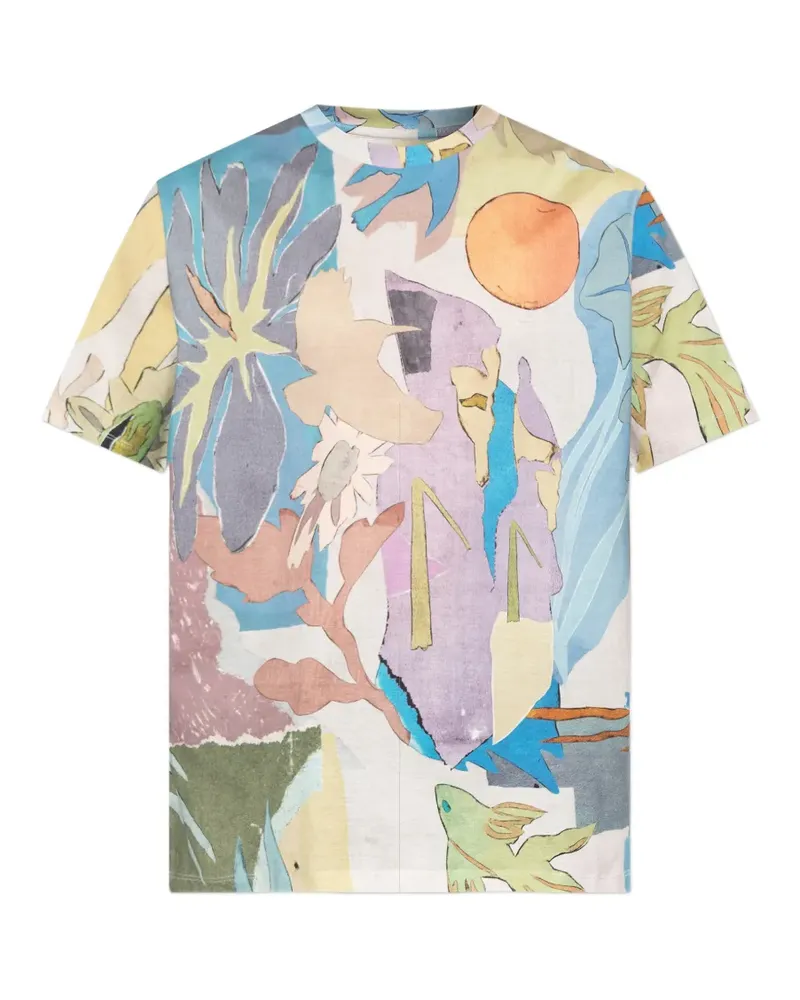 Paul Smith abstract-print T-shirt - Nude Nude