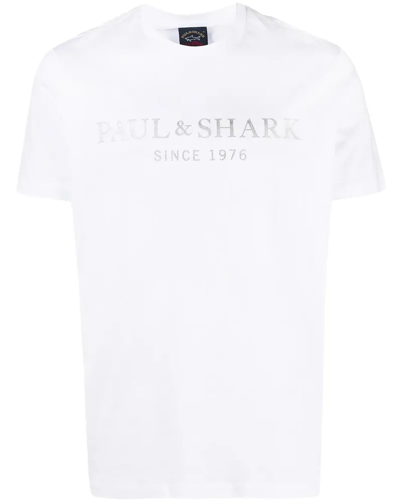 Paul & Shark T-Shirt mit Logo-Print - Weiß Weiß