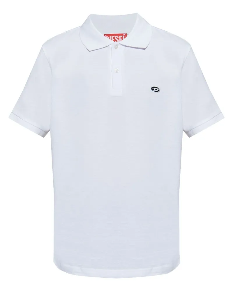 Diesel Poloshirt mit Logo-Applikation - Weiß Weiß