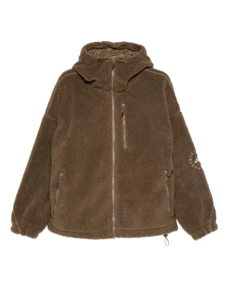adidas Fleecejacke mit Kapuze - Braun Braun