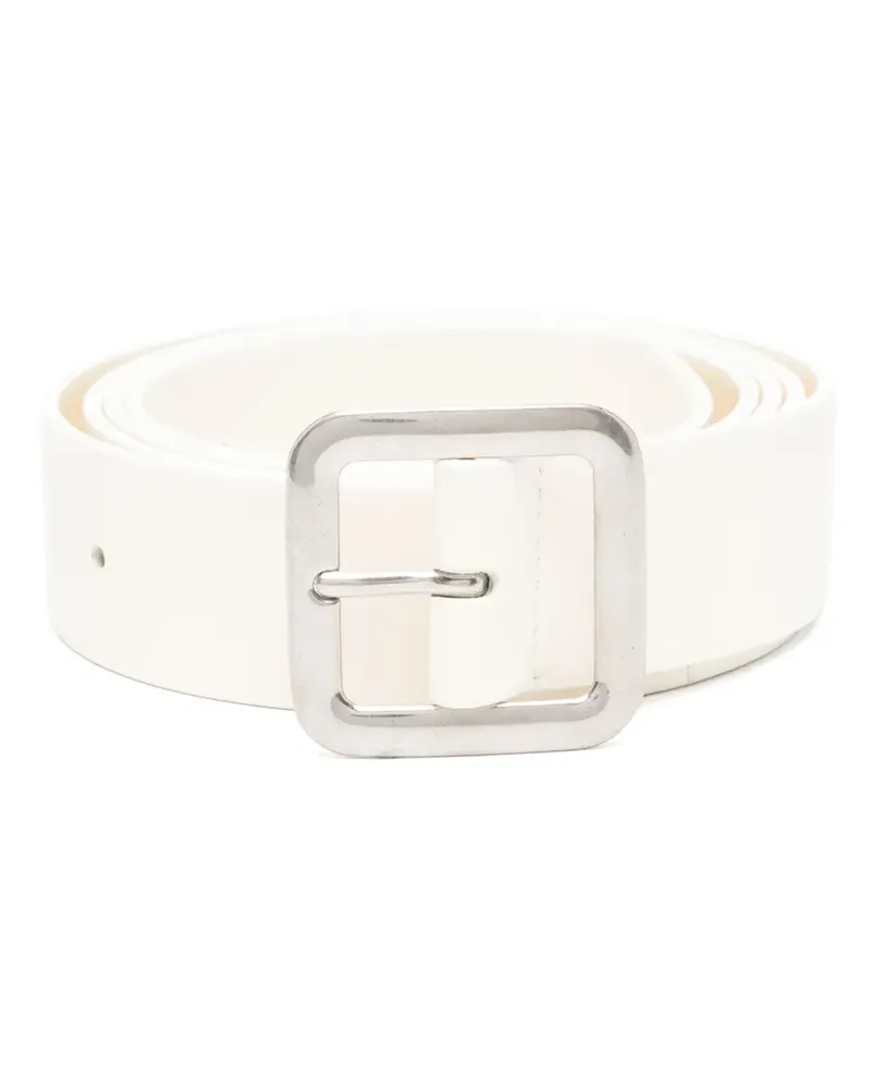 Jil Sander Klassischer Gürtel - Weiß Weiß