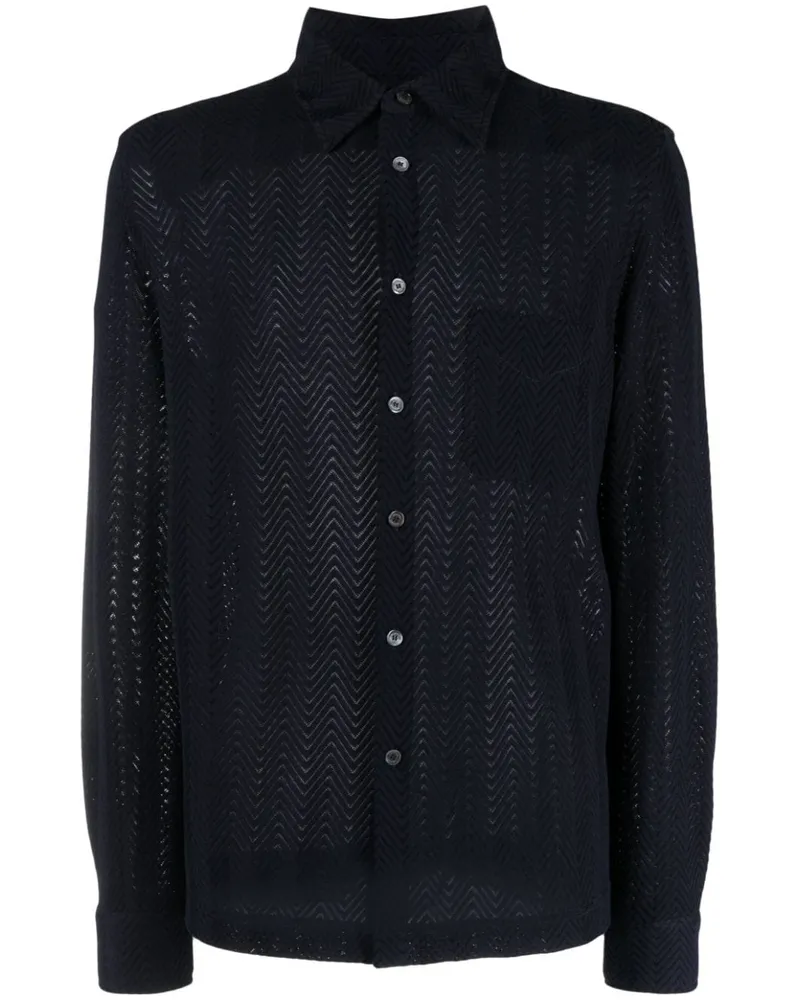 Missoni Hemd mit Zickzackmuster - Blau Blau
