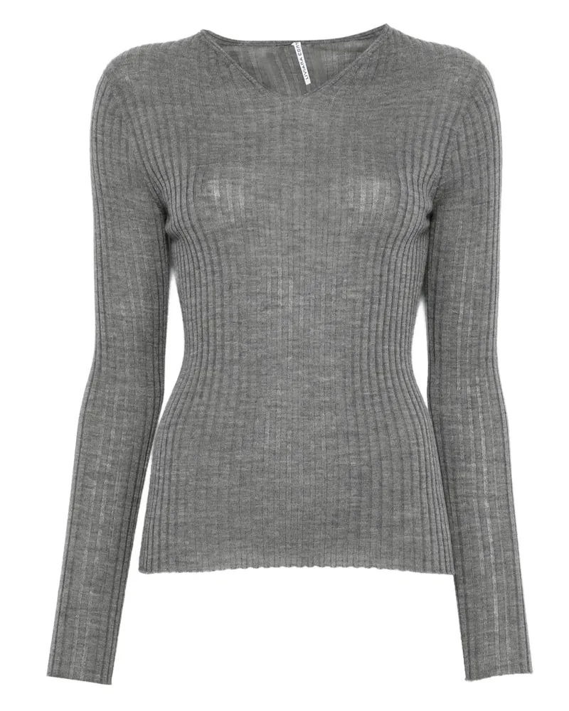 Liviana Conti Gerippter Lara Pullover - Grau Grau